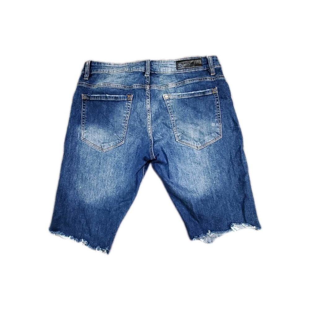 Young La Jeans Shorts Mens Size 34 Blue Denim Casual Stretch Cut-offs C11-125 - Picture 8 of 10